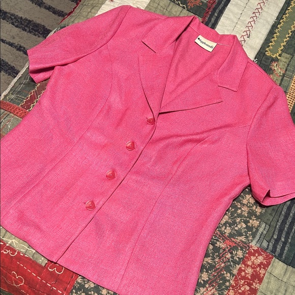 Appleseed's Pink Short-Sleeve Blazer - Picture 2 of 8